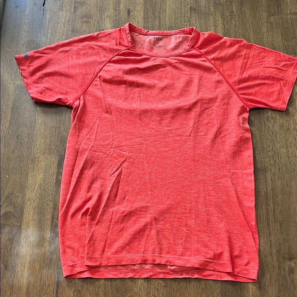 RHONE Heather Coral Short Sleeve Performance Tee
